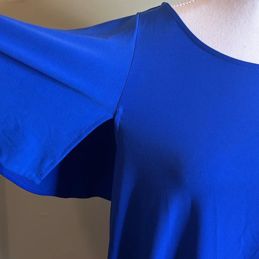 💰Calvin Klein round neck butterfly short sleeve Shift stretchy swing dress - Picture 9 of 13